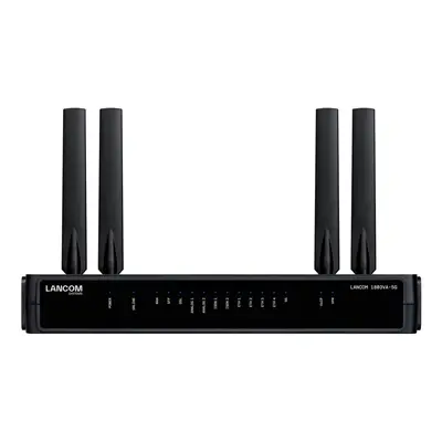 Lancom Systems 1803VA-5G, Sort, Ekstern, SMA, 2 dBi, SNMPv1,v2c,v3, Ethernet über GRE-Tunnel (EoGRE), L2TPv3, ARP-Lookup, LLDP, 