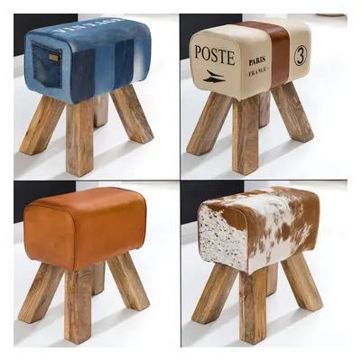 FineBuy Design Turnbock Sitzhocker 40 x 30 x 47 cm, Turnhocker Hocker Beistellhocker Fußhocker