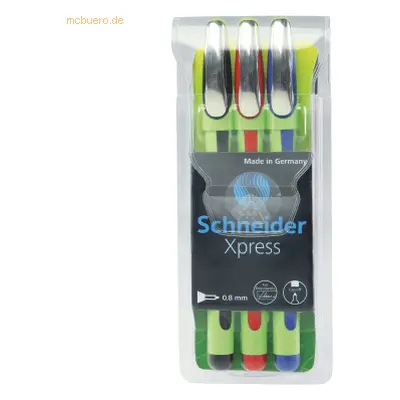 Schneider Fineliner Xpress 08 3-er Etui sortiert