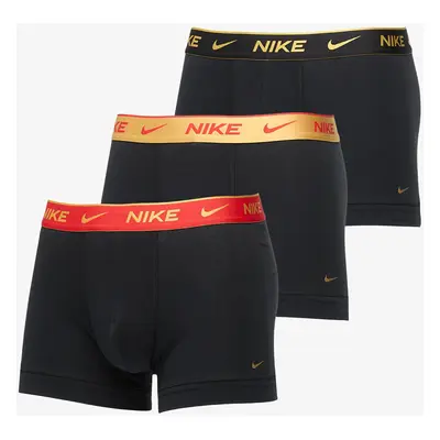 Nike 3P Everyday Essentials Cotton Stretch Trunk Rot/Schwarz Baumwolle Small Herren