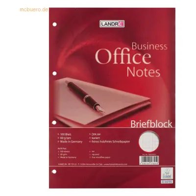 Herlitz Briefblock Business Office Notes DIN A4 4fach Lochung