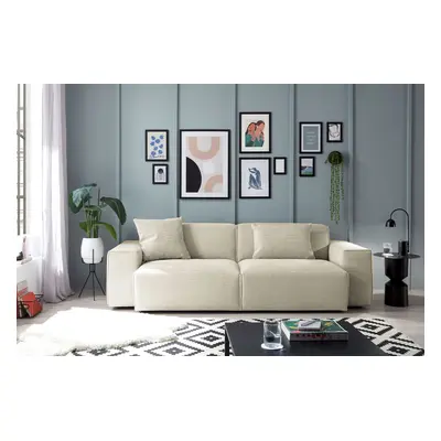 KAWOLA Sofa RANI 3-Sitzer Feincord beige