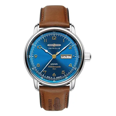 Zeppelin 9664-3 Herrenuhr Automatik 100 Jahre Méditerranée Braun/Blau