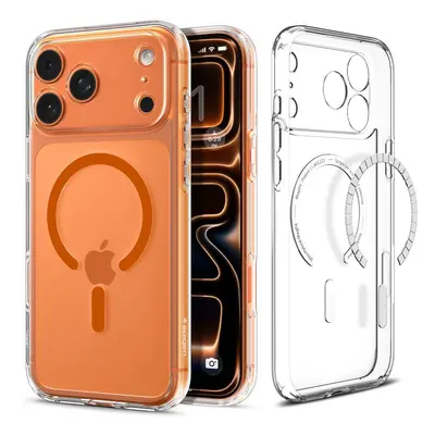 MagSafe Hülle für Apple iPhone 17 Pro Max, Spigen, Ultra Hybrid, Transparent Orange