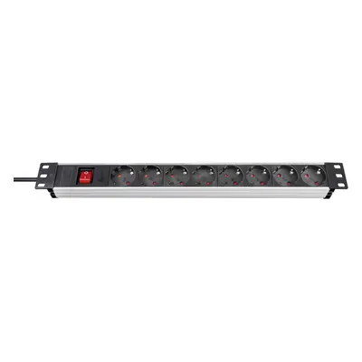 Brennenstuhl Steckdosenleiste Premium-Line Technik Alu 8-fach 2m mit S