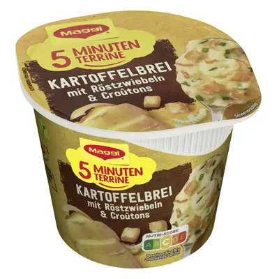 Maggi 5 Minuten Terrine Kartoffelbrei mit Röstzwiebeln & Croutons 56G