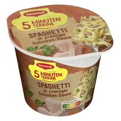 Maggi 5 Minuten Terrine Spaghetti in cremiger Schinkensauce 64G
