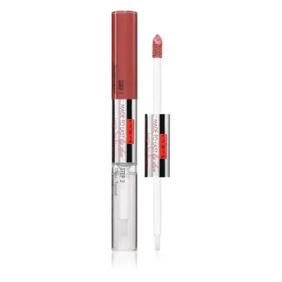 PUPA Milano Made to Last Lip Duo langanhaltender flüssiger Lippenstift mit Glanz Farbton 010 - Vintage Pink 2x4 ml