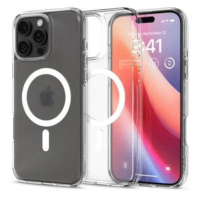 MagSafe Hülle für Apple iPhone 16 Pro, Spigen, Ultra Hybrid, Satiniert Transparent ACS08133