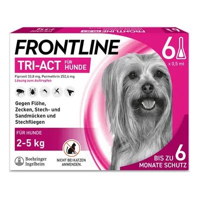 Frontline Tri-Act Lsg.z.Auftropfen f.Hunde 2-5 kg 6 St Einzeldosispipetten