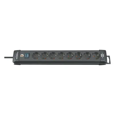 Brennenstuhl Steckdosenleiste Premium-Line 8-fach 3m mit Schalter schw
