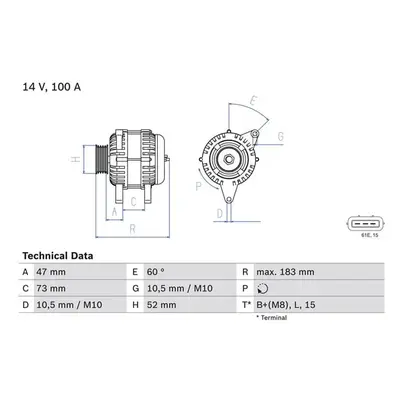 Bosch Lichtmaschine 100A BMW 3er E46 316 318