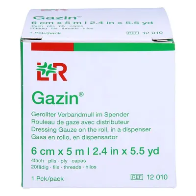 GAZIN Verbandmull 6 cmx5 m 4fach gerollt 1 St.