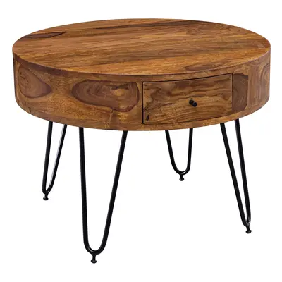 Couchtisch mit Schublade aus Sheesham, Braun