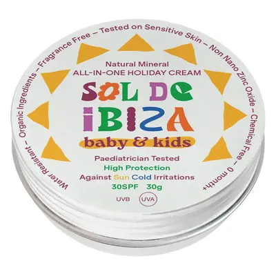 Sol de Ibiza Baby & Kids Organic Mineral All-In-One Holiday Cream LSF 30 - 30 g
