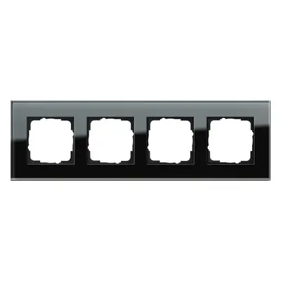 Gira Abdeckrahmen 4f. sw-glas 021405