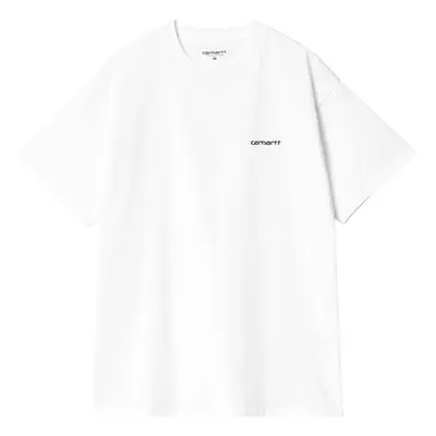 Carhartt WIP S/S Script Embroidery T-Shirt White Herren - T-shirts Carhartt WIP - Weiß - I030435_00A_XX-S - Size: S