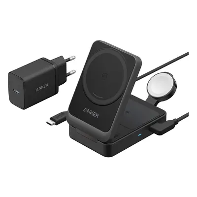 Anker MagGo 3in1 Wireless Netzladegerät, 15W, 1.67A, Schwarz B2557311