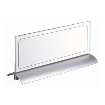 Durable Desk Presenter de Luxe 105 x 297 mm, Acryl, Aluminium, Silber, Transparent, Einfarbig, Rechteck