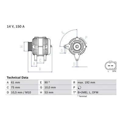 Bosch Lichtmaschine 150A BMW 3er Land Rover Freelander 2,0