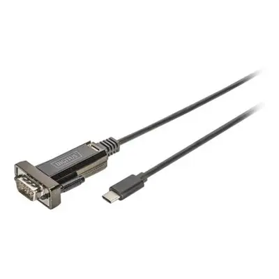 Digitus USB Typ-C™ Serieller Adapter, Schwarz, 1 m, DB-9, Stecker, Stecker, China