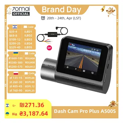 70mai Dash Cam A500s Set mit hinterer Kamera