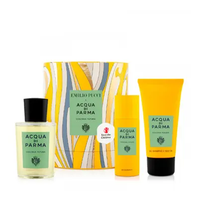 Satz Acqua di Parma: Colonia Futura Eau de Cologne 100 ml + Colonia Futura Shampoo & Duschgel 2-in-1 75 ml + Colonia Futura Anti