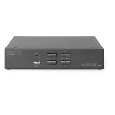 B-Ware Digitus Kvm Umschalter Switch Hdmi 4 K 4 Port Usb Schwarz Schalter Kvm Switches