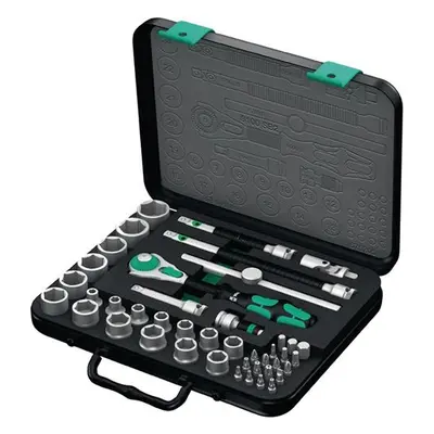 Wera 05003594001, Steckschlüssel-Set, 43 Stück(e), Schwarz, Chrom, Grün, CE, Ratschengriff, 3/8