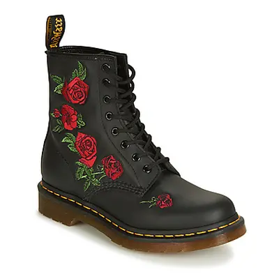 Dr. Martens - 1460 Vonda Floral Rose Black Softy - Girl Schuhe - Schwarz - EU 37 - Leather/Textile/Gummi