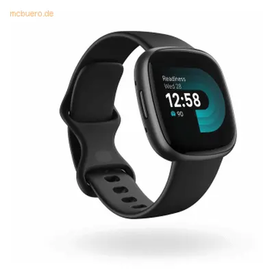 Fitbit Versa 4 - 40 mm - Graphit - Smartwatch mit Armband - schwarz - Armbandgröße: S/L - NFC, Bluetooth