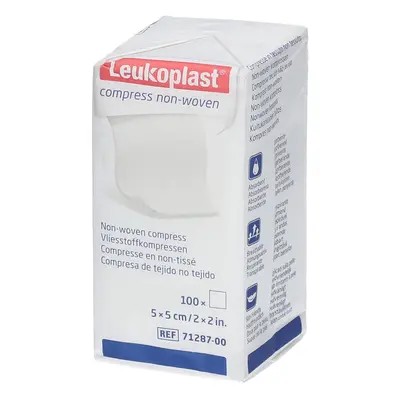 Leukoplast compress non-woven 5x5cm unste.4f 100 St Kompressen
