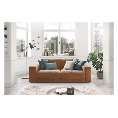 KAWOLA Sofa MADELINE 2-Sitzer Cord rost
