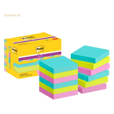 Post-It 622-12SS-COS, Quadratisch, Blau, Grün, Pink, Papier, 47,6 mm, 47,6 mm, 90 Blätter