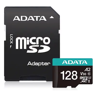 Speicherkarte microSDXC Adata Premier Pro, 128GB, Klasse 10 / UHS-1 U3, mit Adapter AUSDX128GUI3V30SA2-RA1