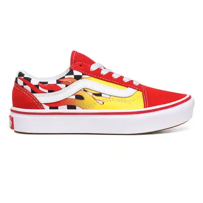 Vans Uy Comfycush Old Skool (Flame) Kids Kinder - Sneaker Vans - Multifarben - VN0A4U1QXWC-10.5 - Size: 10.5