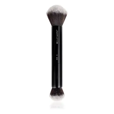 Brushworks Double Ended kleiner Pinsel zum Auftragen von flüssigen, cremigen sowie pudrigen Produkten Typ NO. 6 1 St.