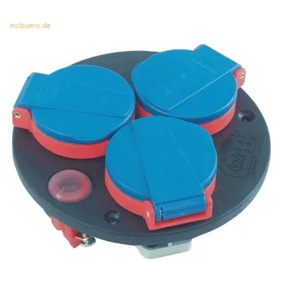 Brennenstuhl Steckdoseneinsatz-Montageplatte IP44 3-fach 230V/16A schw