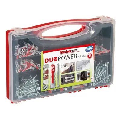 Fischer 536091, Schrauben- & Dübelsatz, Kunststoff, 140 Stück(e), Box, 70 x DuoPower 6 x 30, 40 x DuoPower 8 x 40, 15 x DuoPower