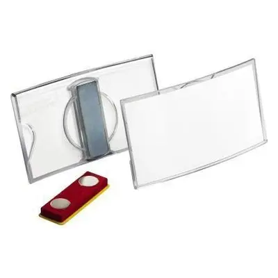 Durable Namensschild 40x75mm Acryl mit Magnet konvex VE=25 Stück