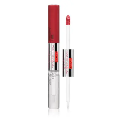 PUPA Milano Made to Last Lip Duo langanhaltender flüssiger Lippenstift mit Glanz Farbton 016 - Hot Pink 2x4 ml