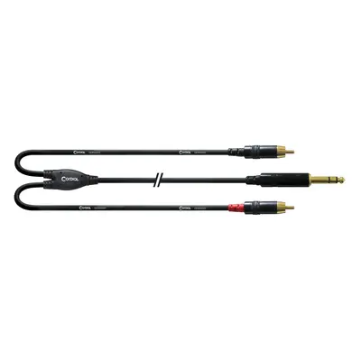 Cordial CFY 3 VCC, 3,0 m, 6,3 mm Stereo Klinke2x Cinch male Insertkabel