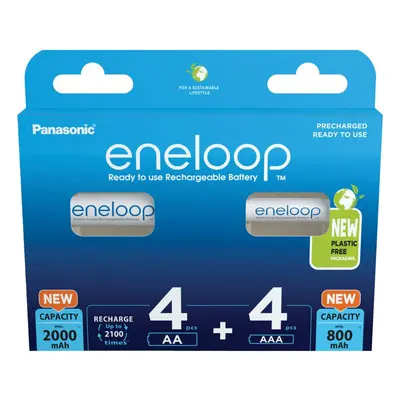 Panasonic eneloop BK-KJMCDE44E - Batterie - (4 AA-Batterien, 4 AAA-Batterien) 8 x AA/AAA - NiMH - (wiederaufladbar)