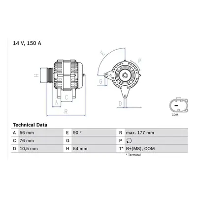 Bosch Lichtmaschine 150A BMW 1er E87 3er E90