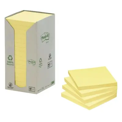 Post-It FT510110347, Quadratisch, Gelb, Papier, 100%, BLUE ANGEL, 76 mm
