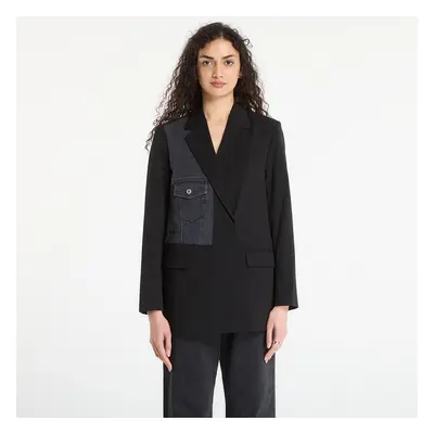 Mantel Karl Lagerfeld Jeans Mixed Denim Blazer Washed Black/ Black XS