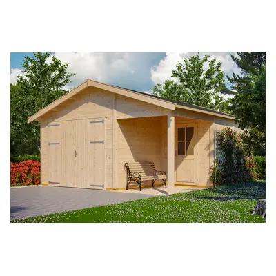 Skan Holz 45 mm Garage Holzgarage Varberg 2 500 x 525 cm