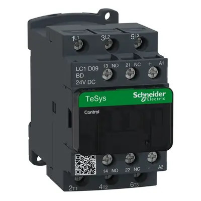 SCHNEIDER ELECTRIC Schütz 4kW, 400V AC, 9A bei AC3, 3-polig, 1NO+1NC, Steuerspannung 24V DC