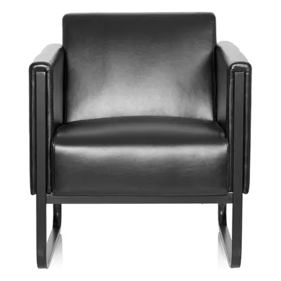 B-Ware Hjh Office Loungesessel Loungesofa Bali Black Kunstleder Sessel Schwarz