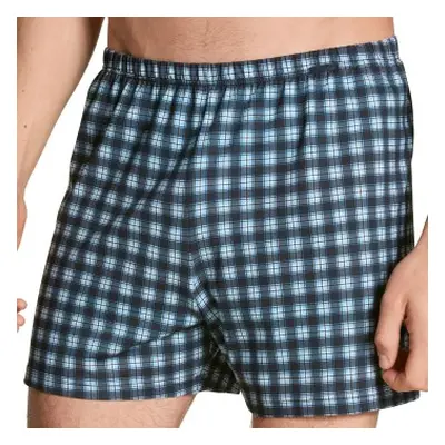 Calida 2P Prints Benefit Boxers Hellblau/kariert Baumwolle Large Herren